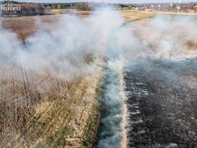 Pożar ponad 2ha nieużytk&oacute;w w Sobinie!