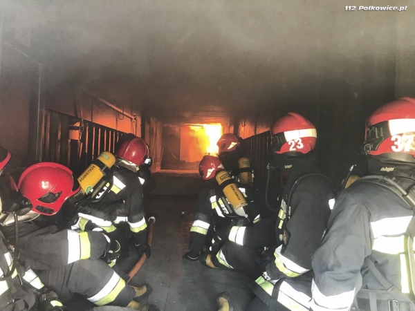 Milicz: Szkolenie z gaszenia pożarów wewnętrznych - Wrzesień 2018